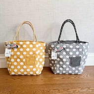 Woolen Commuter Bag Polka Dot Shopping Lunch Box Bag Brooch 211kusuguru Handbag Japanese Climbing Ha