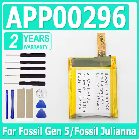 New Replacement Battery For Apack APP00296 for fossil Gen 5 /Fossil Julianna HR FTW6035 310mAh 3.8V 
