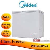 Midea Chest Freezer 260L Peti Beku WD-260WA / MIDEA CHEST FREEZER 186 L WD-186WA