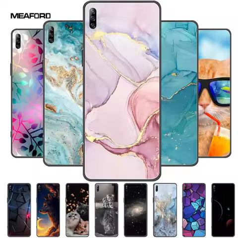 For Sony Xperia L3 L4 L1 Cases Xperia L4 Marble Soft TPU Silicone Phone Cover for Sony Xperia L1 Cas