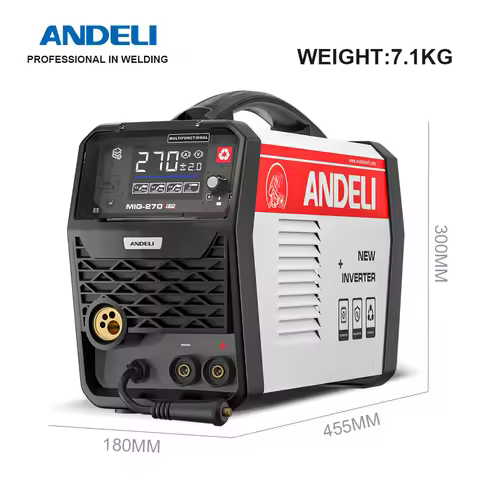 ANDELI Semi-automatic MIG welding machine MIG Lift TIG ARC Gas/Gasless Welding Inverter Synergy Mult