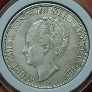 Koin Perak 2.5 Gulden Wilhelmina 1943