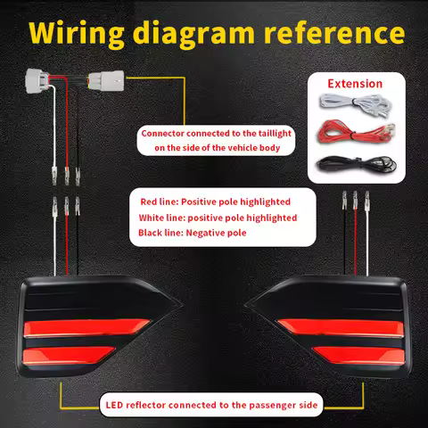 2PCS LED Rear Bumper Brake Lights Canbus For Toyota Noah Voxy 90Series R90 90S 2022-2023 Tail Stop W