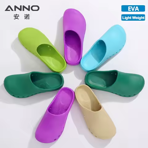 ANNO EVA Soft Doctors Nurses Shoes Hospital Clog Operating Room Lab SPA Slipper Work Flat Shoes for