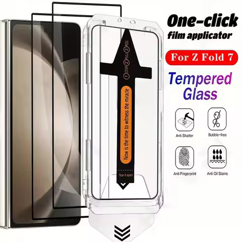 1-3PCS New for Samsung Galaxy Z Fold 7 6 5 4 3 5G 9H Tempered Glass Screen Protector Auto Dust-Elimi