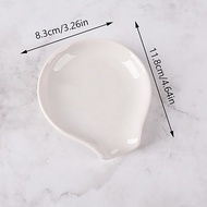 Multipurpose Ceramic Spoon Rest Pad White Spoon Holder Spoon Holder Kitchen Utensils Tableware Spoon