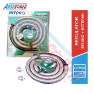 1 Set of Gas Meter Regulator + Hitpro Hose [HLP-5A-CS] Regular Hose for Leak-Proof Gas Stove LPG Reg