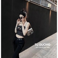 Diesel glitter logo crop top 2023