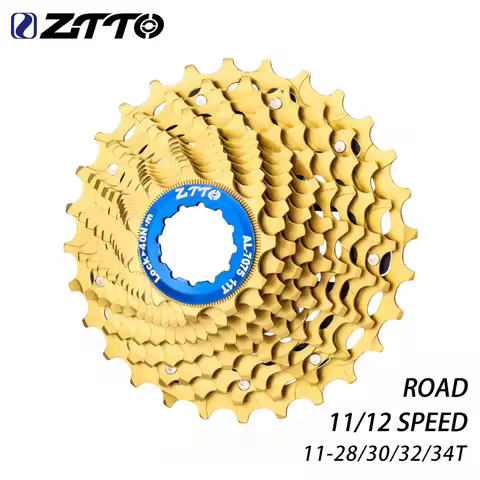 ZTTO Ultraight Road Bike Gold Cassette 11s 28T CNC Sprocket 11-30T 11-32T Gravel Cassette 12Speed 11