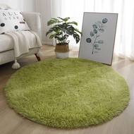 Tie-Dye Silk Wool Round Carpet Living Room Bedroom Bedside Carpet Customizable Balcony Rattan Chair