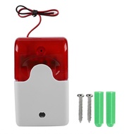 Wired Strobe Siren Mini 12V Audible Alarm Stroboscopic Red