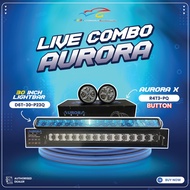 [COMBO K] AURORA JUALAN MUR MUR 4" ROUND LED SPOTLIGHT WITH RGB LIGHT AND 30" SPOTLIGHT AND RGB BAR 
