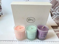 SWY 3 Mini Poured Candles set Scent With You scented soy wax 70g x 3 香薰蠟燭香水 Lotus sakura snow
