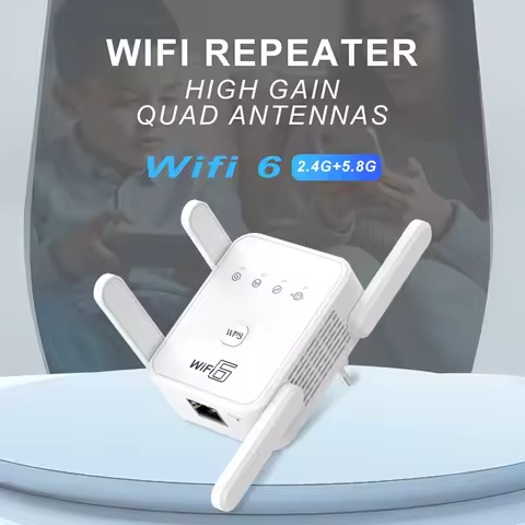 WIFI6 1500Mbps 5Ghz Wireless WiFi Repeater Booster 2.4G/5GHz Wi-Fi Signal Amplifier Extender Router 
