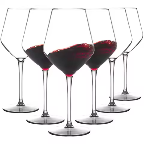 MICHLEY 2/4/6PCS Unbreakable Tritan Plastic Wine Glass Picnic Set Reusable Luxury For Party Barware 