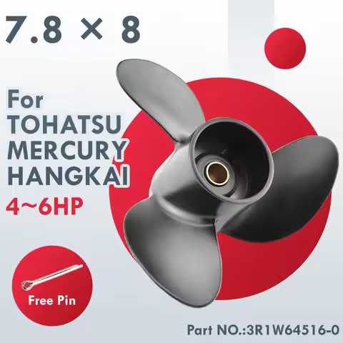 3R1W64516-0 Marine Propeller For Tohatsu Mercury 4hp 5hp 6hp 7.8*8 Outboard Aluminum Alloy Screw 3 B