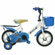 【Adagio】12吋酷樂狗輔助輪童車附置物籃-藍色