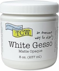 The Crafter's Workshop Gesso Medium, Surface Preparation and Primer, Sealer for Canvas, Paper, Wood,