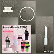 Civago Tumbler Spare Parts Rubber Straw Bottle Gasket Tumbler Civago