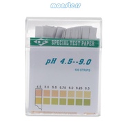 Mon 100 Strip 4 5-9 PH Alkaline Acid Indicator Paper Water Saliva Litmus Testing Kit