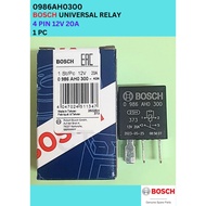 0986AH0300 >>> 100% GENUINE BOSCH Universal Automotive Car Relay 12V 20A 4 Pin Relay