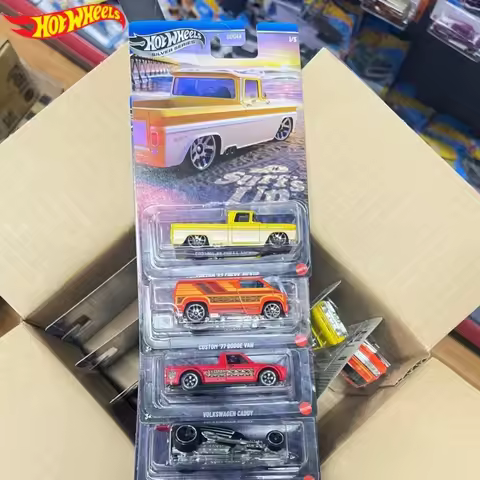 New Hot Wheels Silver Series Gdg44 Surfs Up Diecast Car Custom 62 Chevy Pickup 77 Dodge Van Volkswag