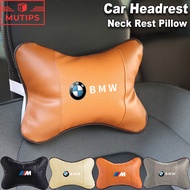BMW Car Headrest Neck Rest Pillow Car Seat PU Leather Cushion Pillow For Z4 E89 E85 X5 G05 F15 E53 F