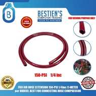 FUJI AIR HOSE EXTENSION 150-PSI 1/4inc (1-METER per ORDER), BEST FOR CONNECTING HOSE COMPRESSOR
