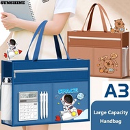 SUNSHINE A3 Tutorial Bag, Canvas A3 Canvas Art Bag,  Plus Size Large Capacity Waterproof File Bag Ar