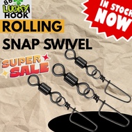 Fishing Swivel Rolling Swivel with coastlock snap kekili pancing lure Connector snap swivel