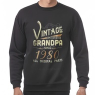 CODVintage Grandpa Since 1980 Basic Hoodies Men Fashion Printed long sleeve 41st Birthday 41Years Ol