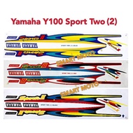 Yamaha Y100 Sport 2 Sport Two Sport2 (2) Body Stripe Body Sticker Red/Black/Blue