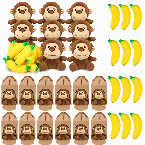 6/12/24Set Adopt a Monkey Plush Monkey Stuffed Animal Curious George Stuffed Animal for Curious Geor