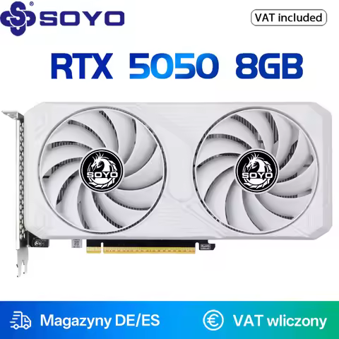 SOYO Graphics Cards RTX 5050 8G GDDR6 128Bit GPU NVIDIA PC Computer components PCIE X16 5.0 Gaming V