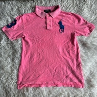 Light Pink poloralph Shirt Label M Embroidered Big Horse Blue 1