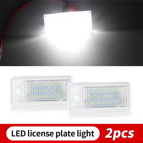 2PCS License Plate Light For Audi A3 S3 A4 B6 B7 A6 C6 4F Q7 RS4 6000K Super White License Number Pl