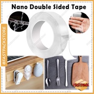 Nano Tape Transparent Clear Multifunctional Adhesive Double Side Tape 300cmx3cmx0.2cm / 100cmx3cmx0.