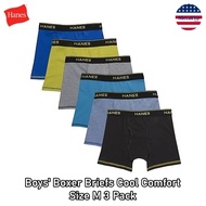 Hanes® Boys Boxer Briefs Cool Comfort Size M 3 Pack กางเกงชั้นในเด็กผู้ชาย บ๊อกเซอร์ บริ๊ฟส์