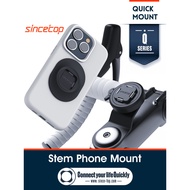 sincetop Series Q [ Quad ] Bike Phone Mount - Mountain Bicycle Stem Phone Holder - Quick Lock & Rele