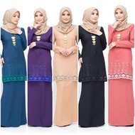 Baju Kurung Moden Sulam Kerawang Dolly 2.0 (Ready Stock)