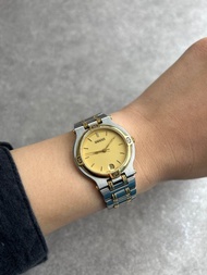 【日本直送 名牌中古包】GUCCI 古馳 手錶 銀色 金色 不鏽鋼 石英 9000M vintage 舊款 pusgjp