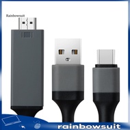 [RB] USB 31 Type-C to HDMI-compatible 4K Video Cable Adapter for HDTV Monitor PC Projector