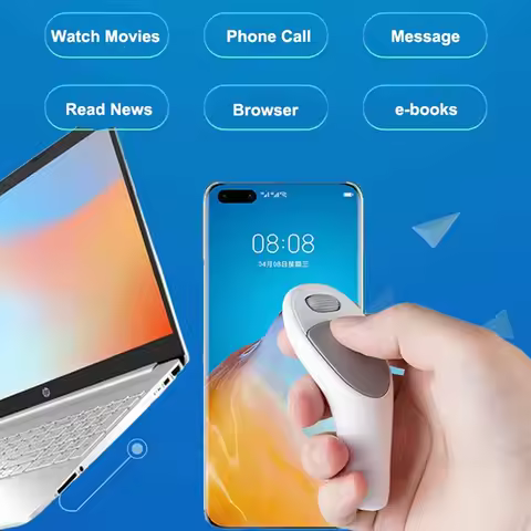 Mini Wireless Remote Control Mice Bluetooth Thumb Mouse Rechargeable Type-C Finger Mouse For Phone i