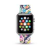 水彩花畫 Apple Watch 真皮手錶帶 38 40 42 44 mm Series 5 -019