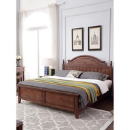 American Country Solid Wood Bed 1m 2 B & B Small Apartment Wooden Bed 1.5m Bedroom Environmentally F
