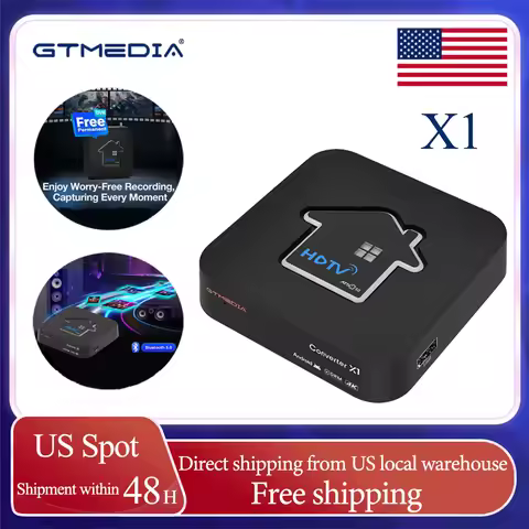 Gtmedia Hdtv Converter X1 ATSC3.0 Tv Box With Dual Band Wifi And Dolby Audio Supports Dvr Recording 