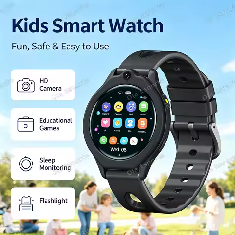 2026 New Children Smart Watch Alarm Clock LED Flashlight Waterproof Kid Watches HD Camera Take Photo