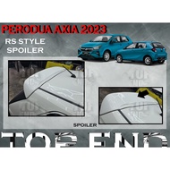 PERODUA AXIA 2023 RS SPOILER REAR TRUNK RS SPOILER AXIA BARU RS STYLE SPOILER NEW AXIA BUMPER SKIRT 