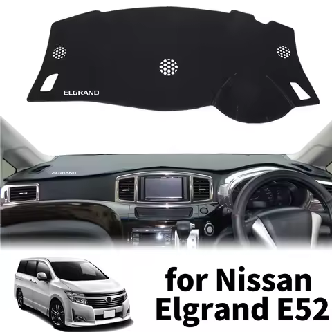 fit for Nissan Elgrand E52 white logo RHD Dashmat Dashboard Cover Pad DashMat Sunshade Protective Ca