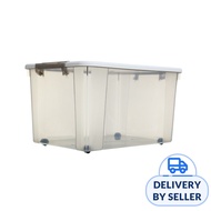 Citylife 84L Widea Storage Box With Wheels Smokegrey